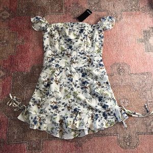 Nasty Gal Floral Off Shoulder Playsuit